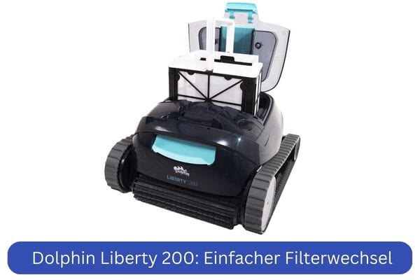 Akku Poolroboter Dolphin Liberty 200 von Maytronics, einfacher Filterwechsel